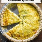 Leek and gruyere cheese quiche.