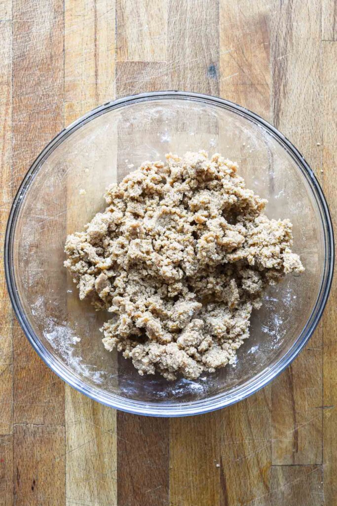 Crumb topping mixed together.