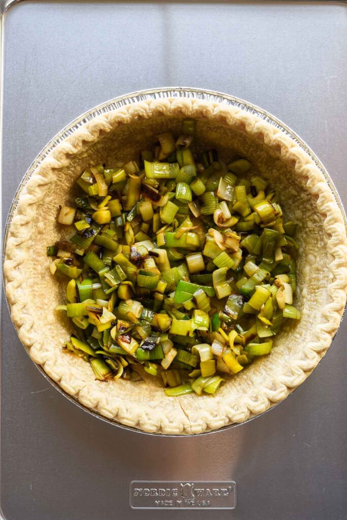 Leeks added to crust.