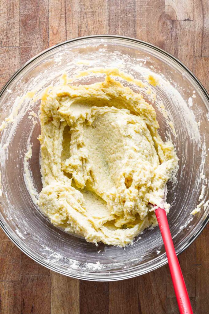 Eggs and vanilla added.